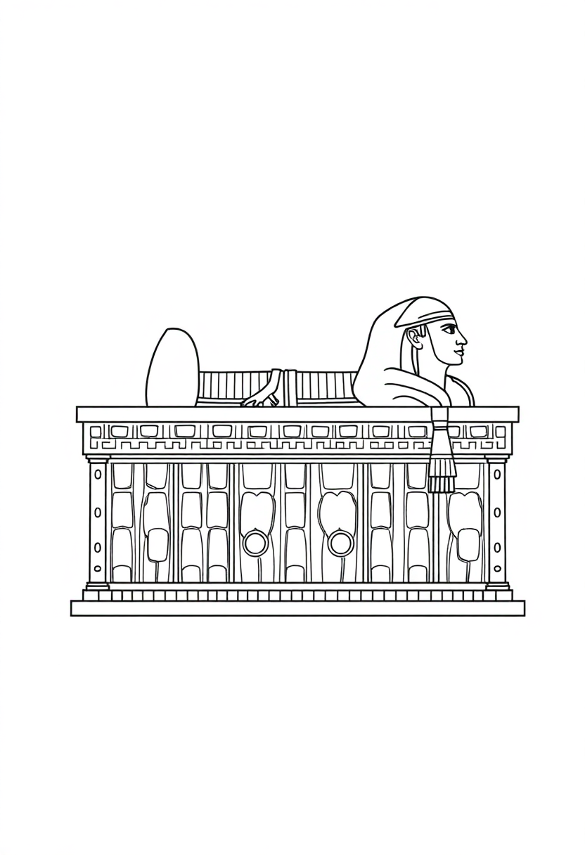 Ancient Egyptian Sarcophagus coloring pages
