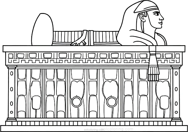 Ancient Egyptian Sarcophagus coloring pages