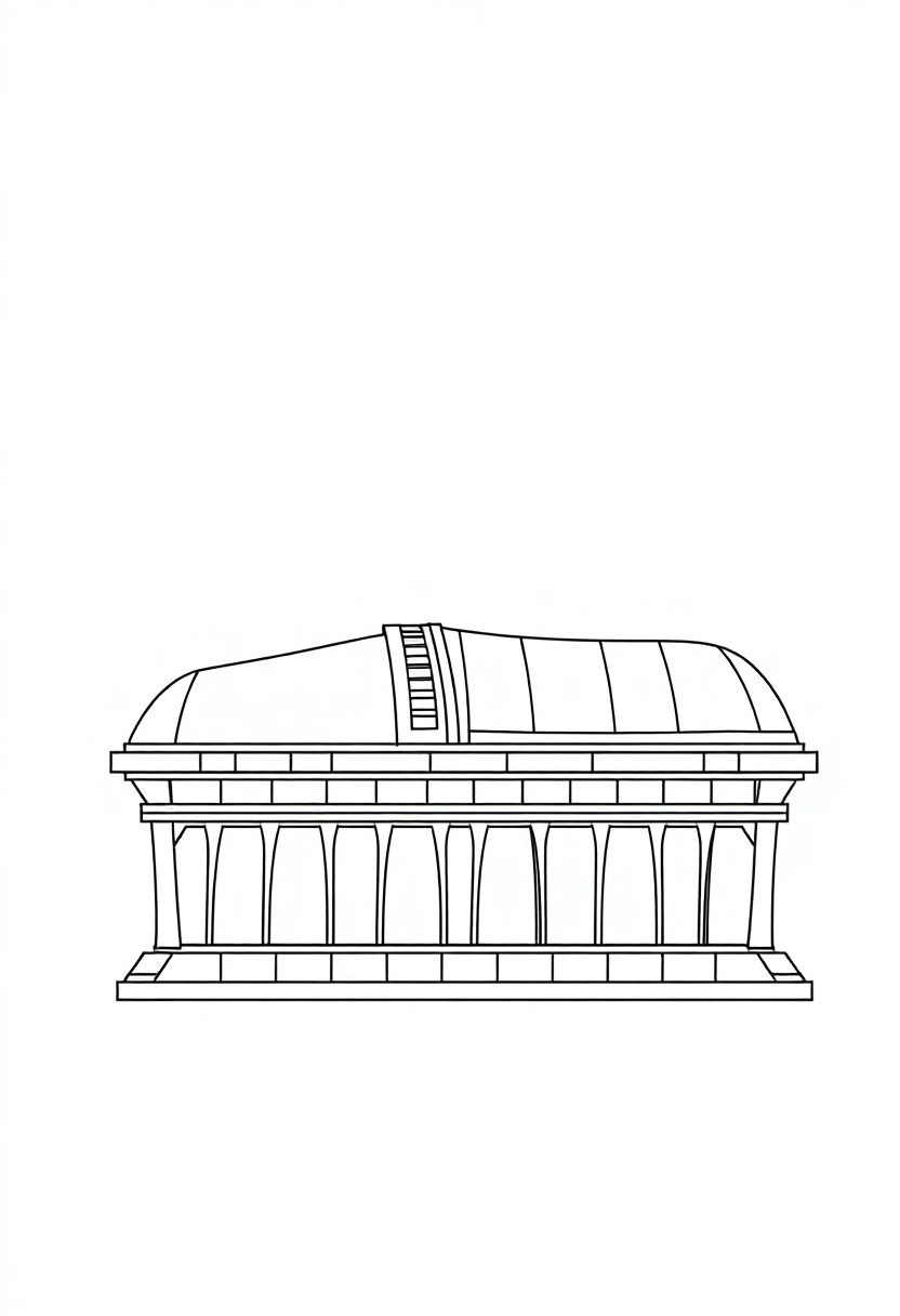 Ancient Egyptian Sarcophagus coloring page, free printable