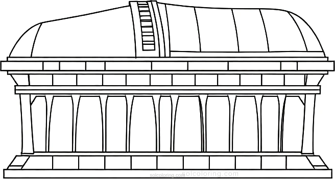 Ancient Egyptian Sarcophagus coloring page for kids