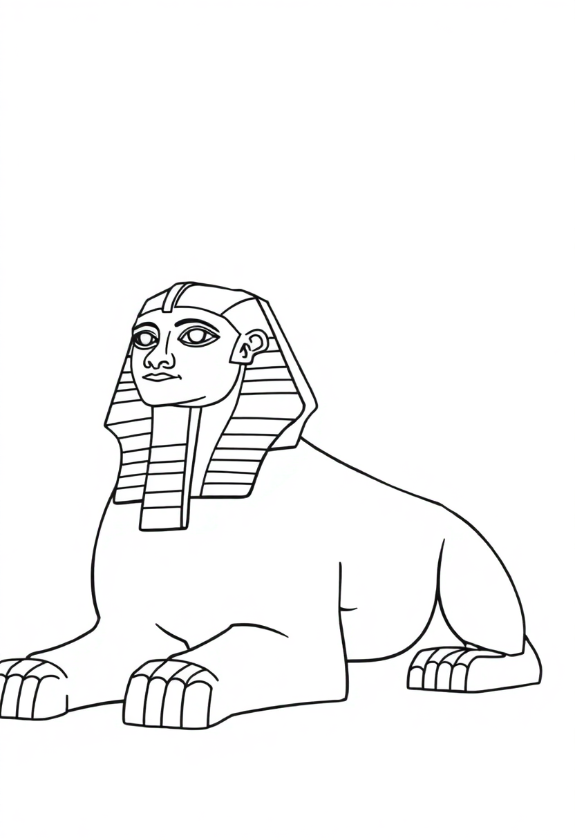 Ancient Egyptian Sphinx coloring pages