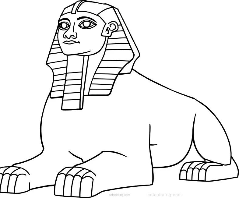 Ancient Egyptian Sphinx coloring pages
