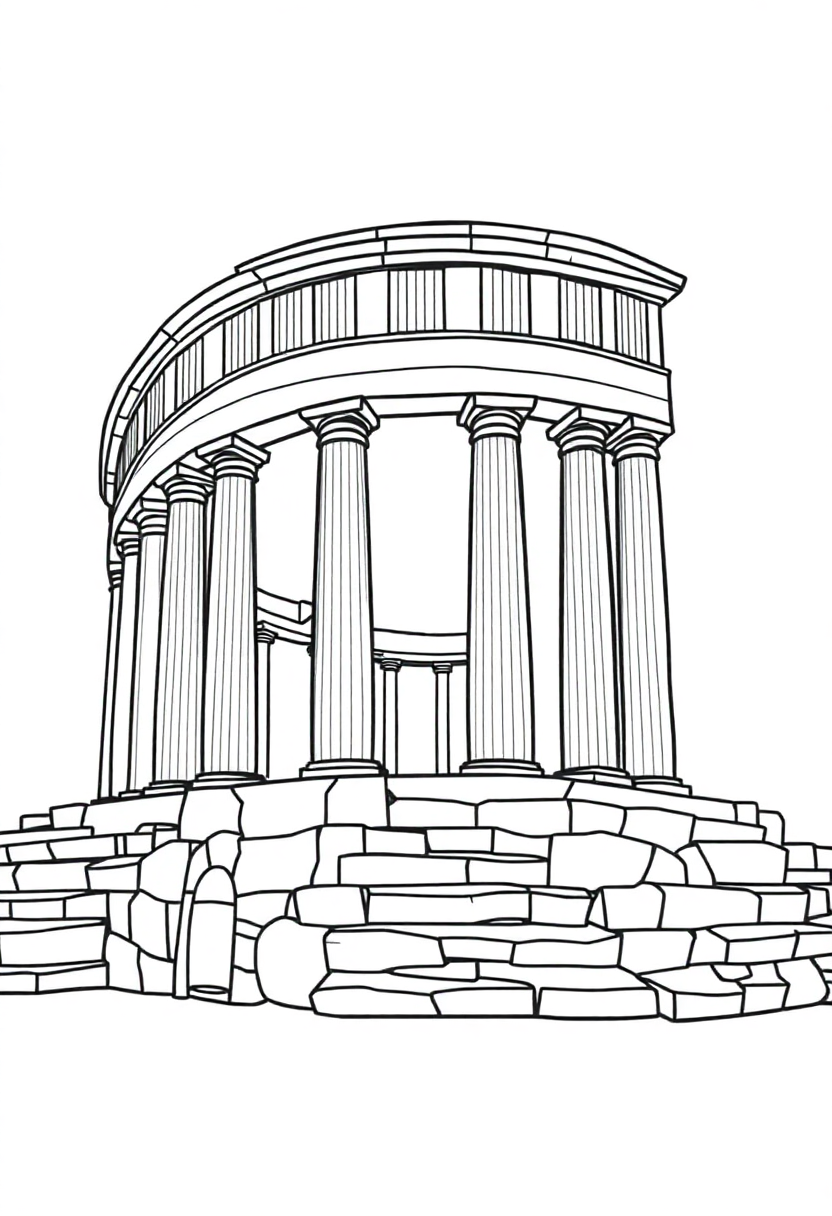 Ancient Greek Amphitheater coloring pages