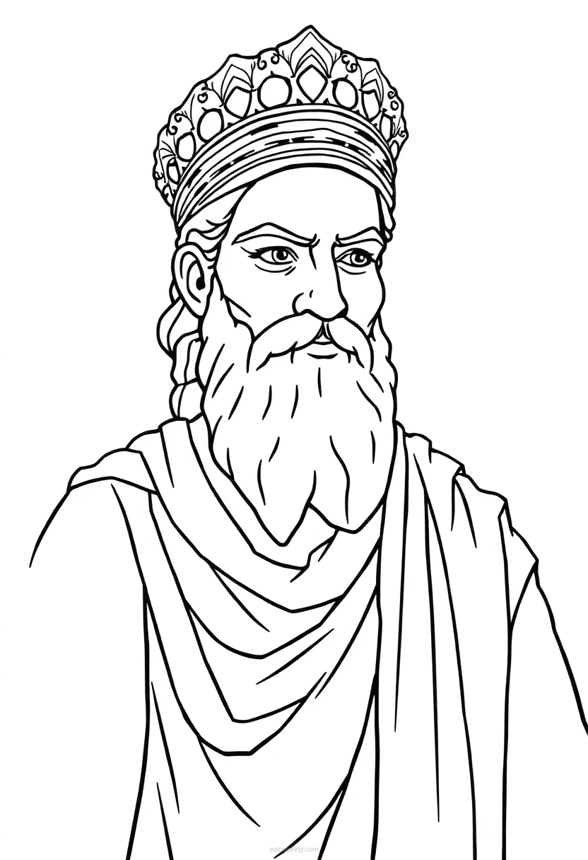 Ancient Greek Leader coloring page for kids