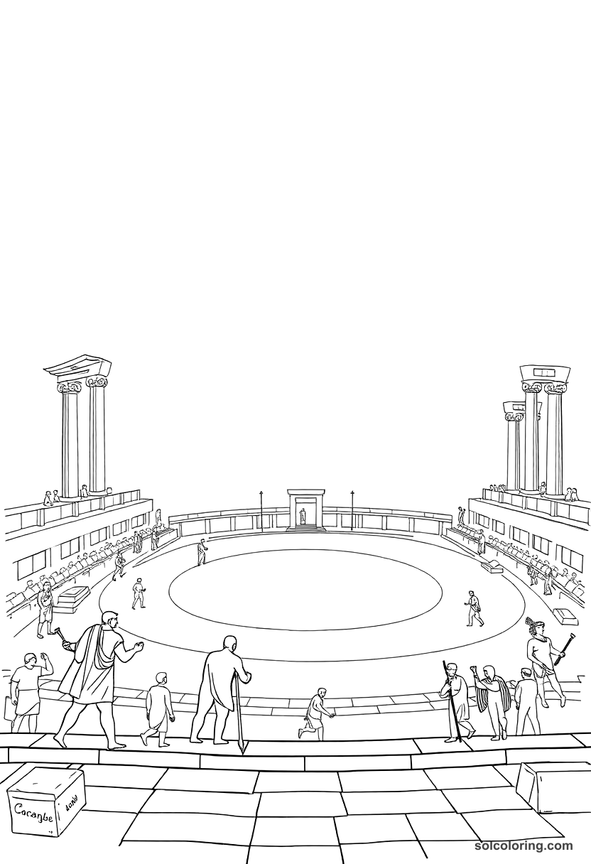 Ancient Greek Olympic Games coloring pages