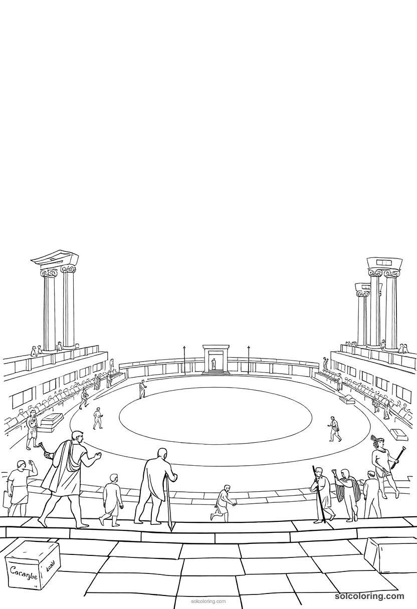 Ancient Greek Olympic Games coloring pages