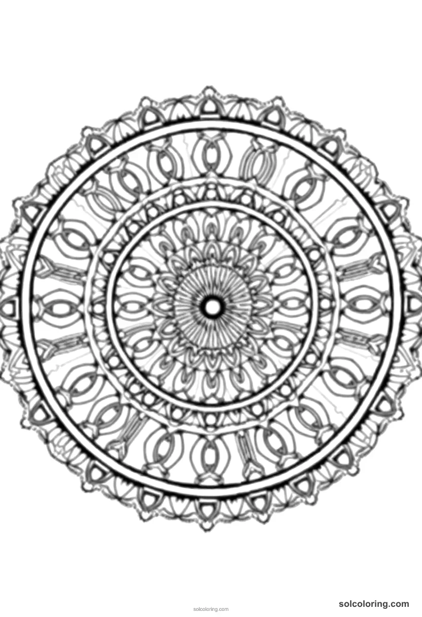 Mandala Ancient Roman Forum Debate mandala coloring page for kids