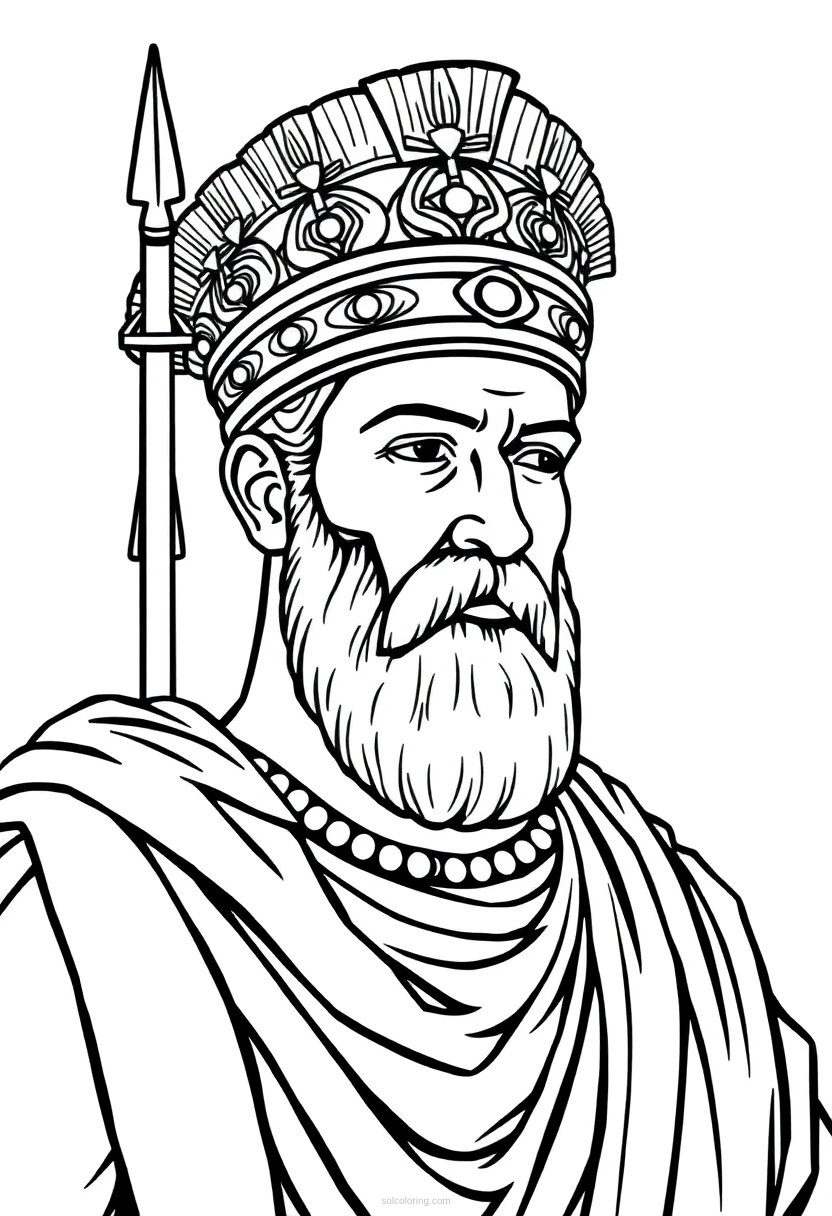 Ancient Roman Senator coloring page for kids