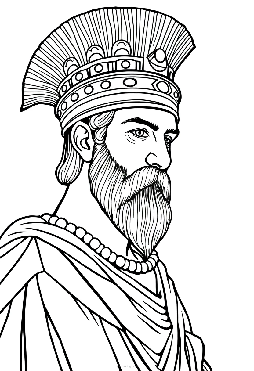 Ancient Roman Senator coloring page for kids