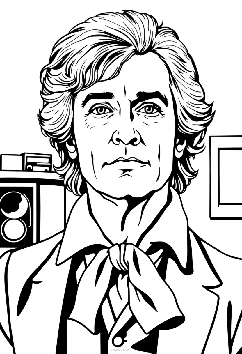 Andy Warhol Pop Art Studio coloring page for kids