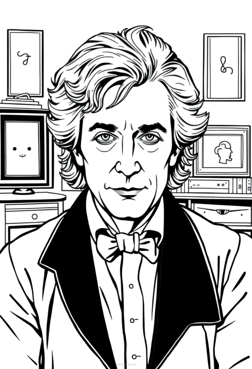 Andy Warhol Pop Art Studio coloring page for kids