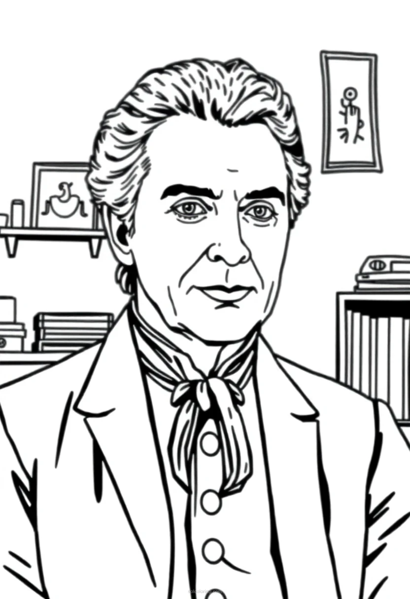 Andy Warhol Pop Art Studio coloring page for kids