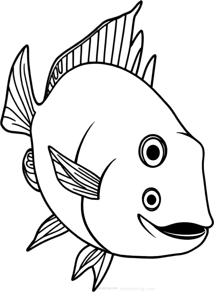 Angelfish coloring page for kids