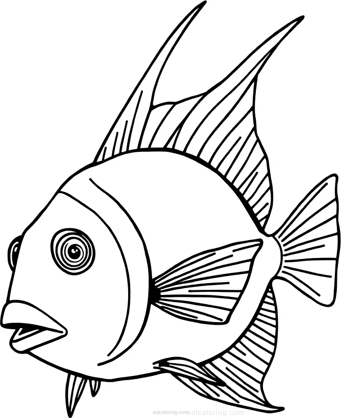 Angelfish coloring page for kids