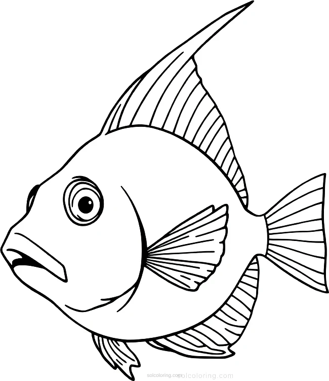 Angelfish coloring page for kids