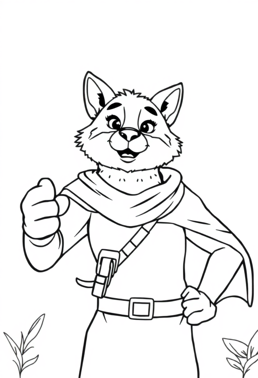 Animal-Communicating Hero coloring page, free printable
