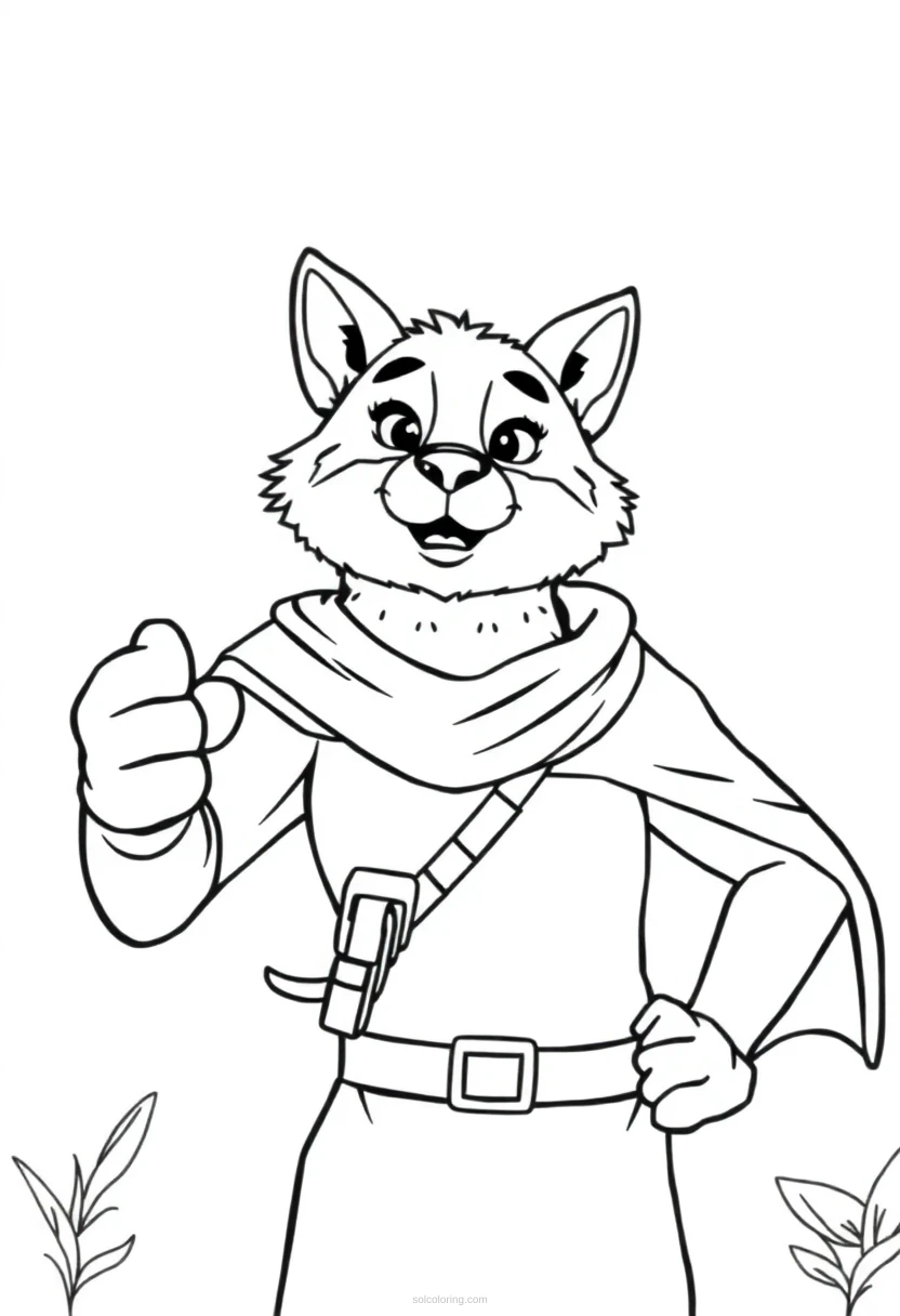 Animal-Communicating Hero coloring page for kids