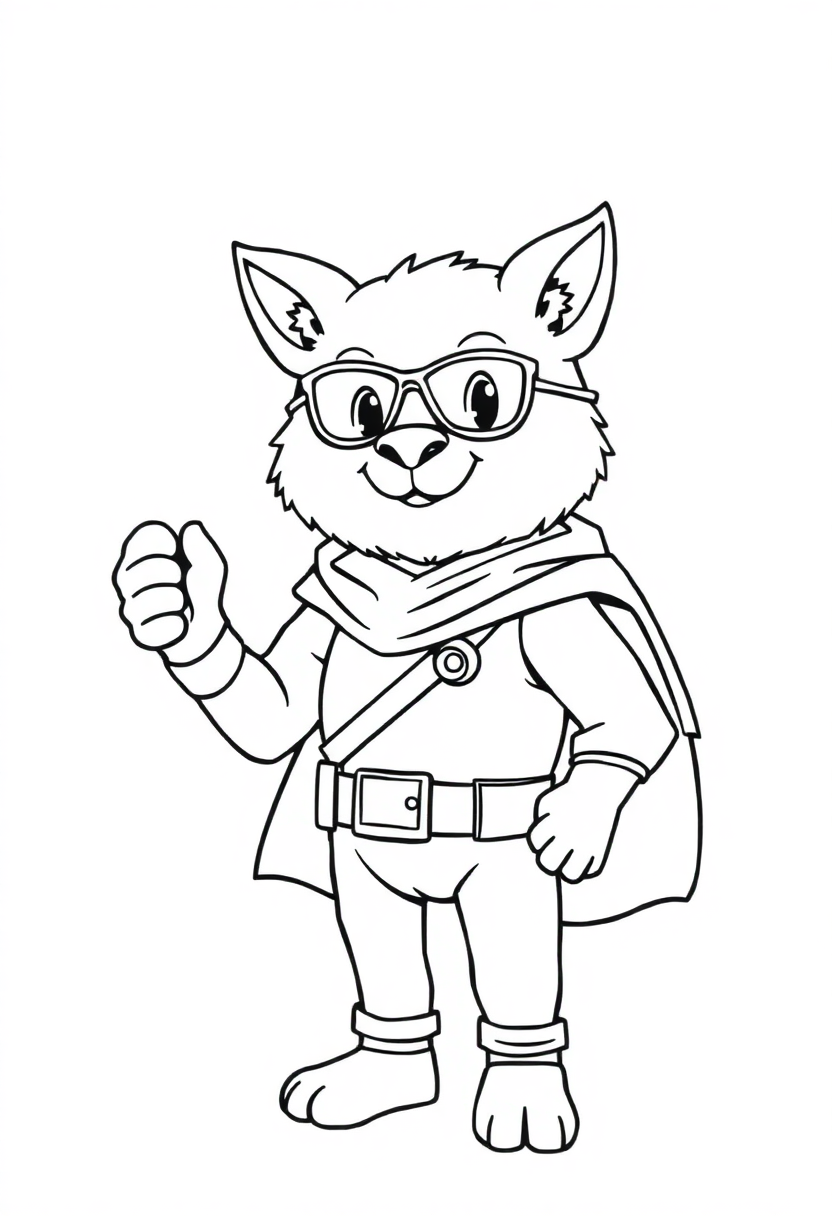 Animal-Communicating Hero coloring page, free printable