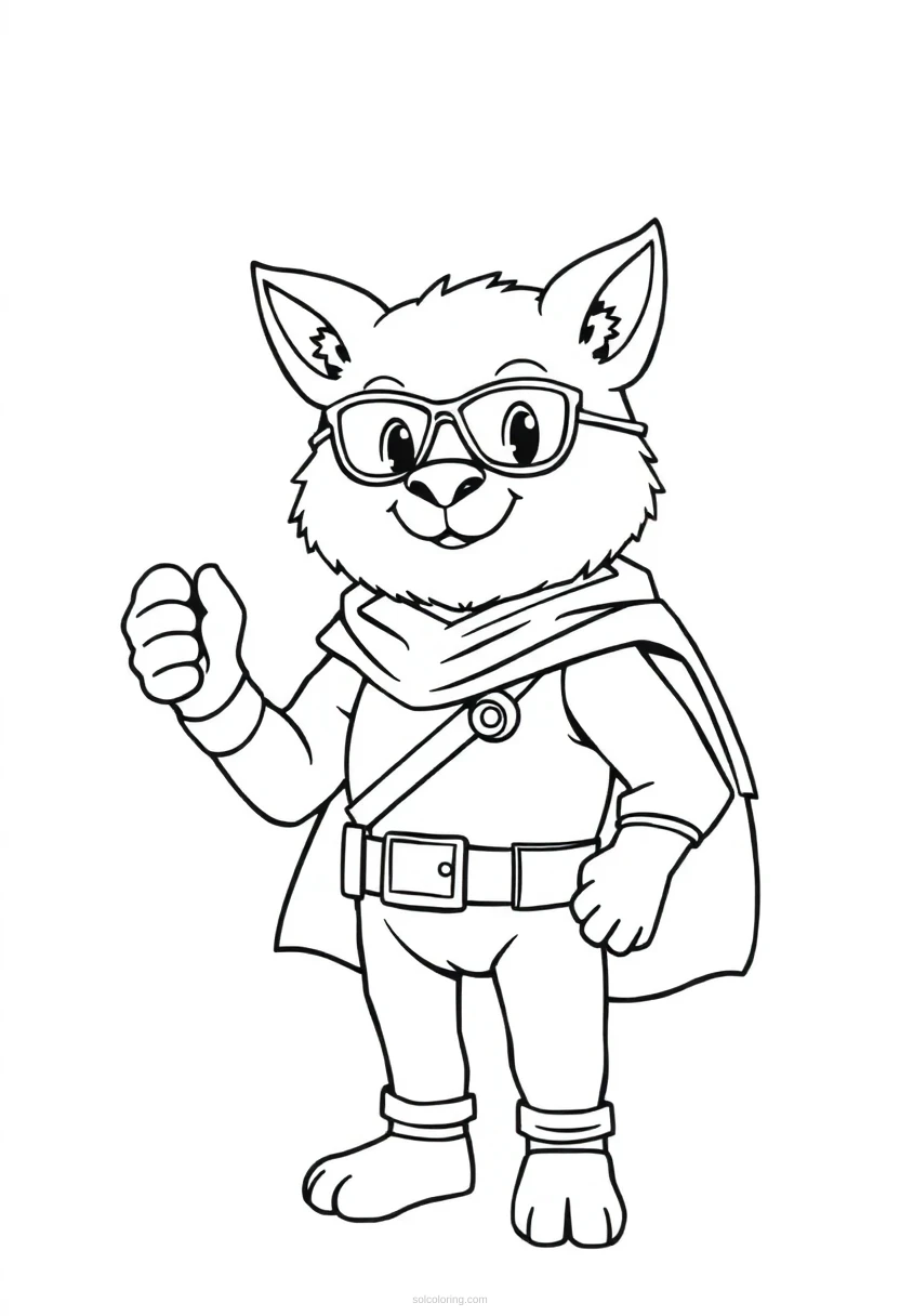 Animal-Communicating Hero coloring page for kids