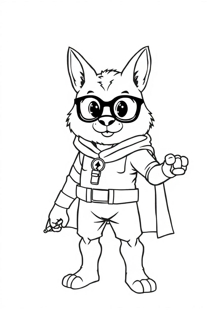 Animal-Communicating Hero coloring page, free printable