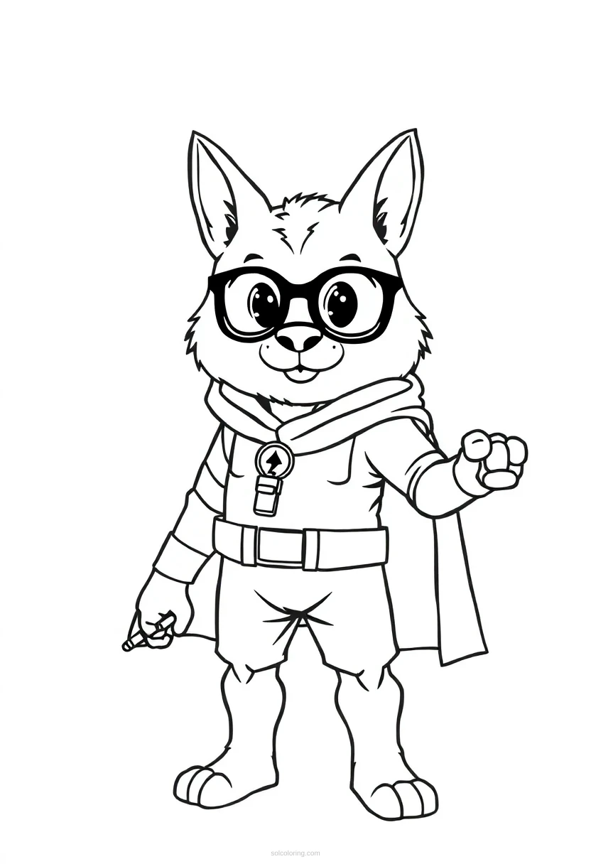 Animal-Communicating Hero coloring page for kids