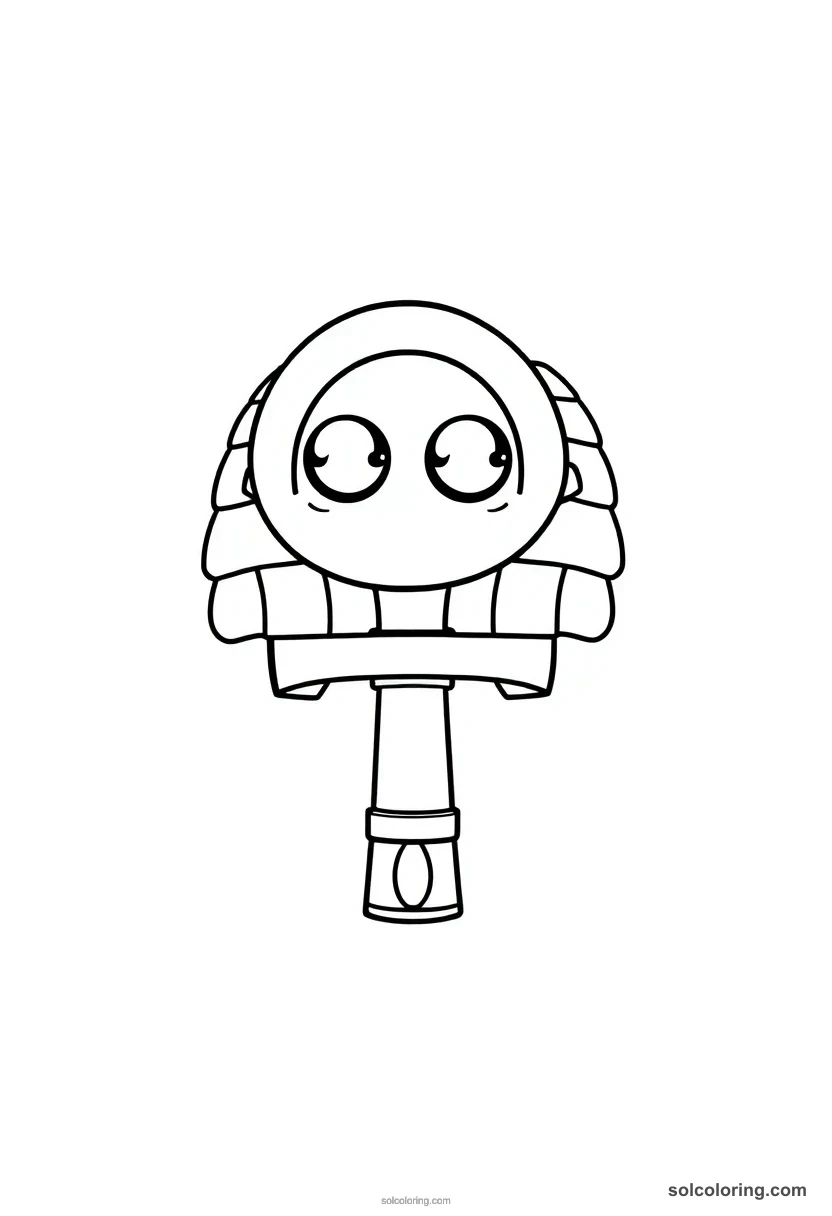 Chibi Ankh Symbol chibi coloring page for kids