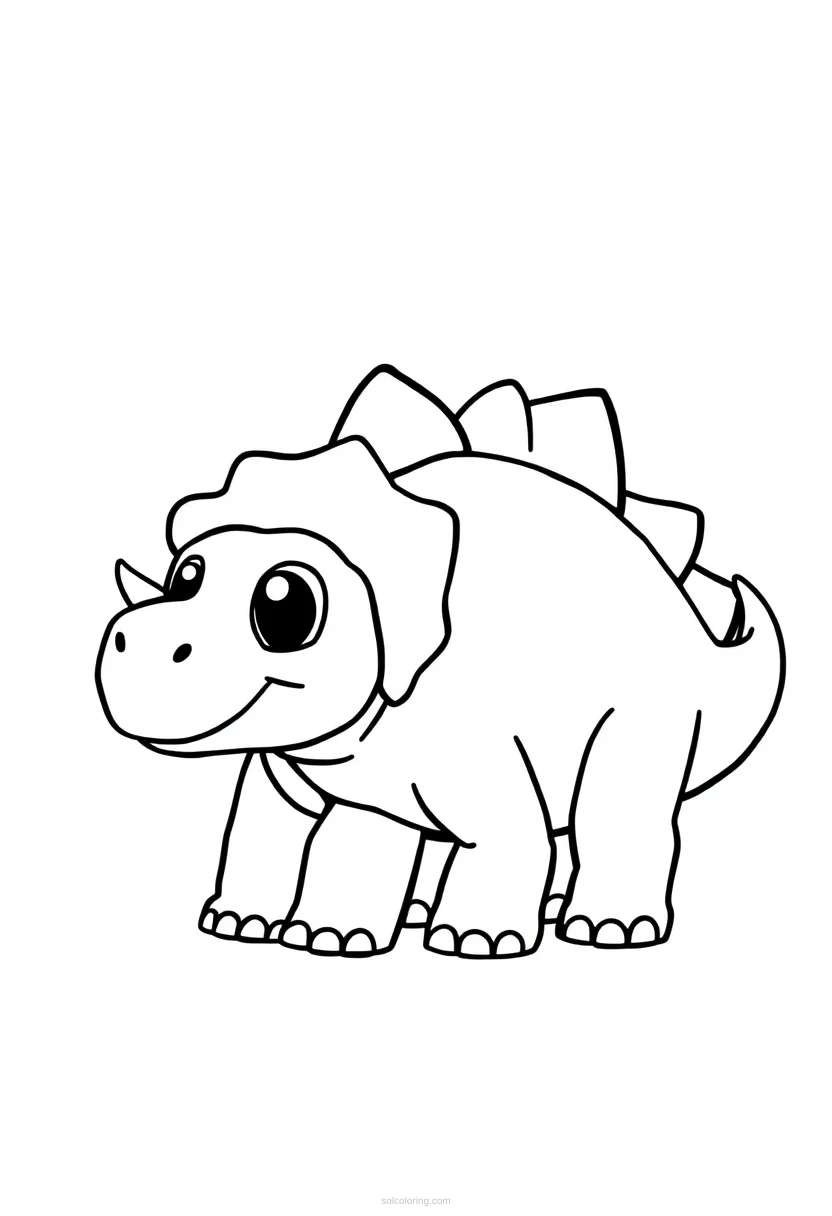 Ankylosaurus coloring page for kids
