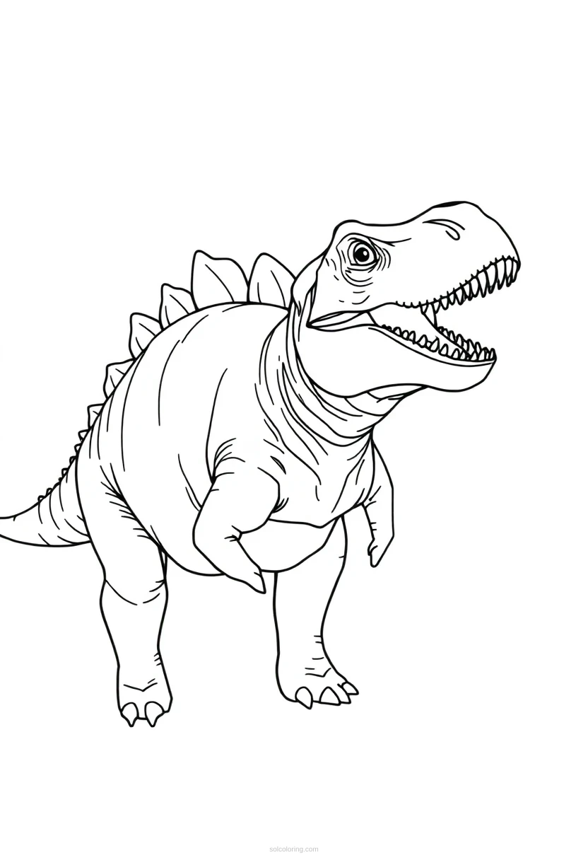 Ankylosaurus coloring page for kids
