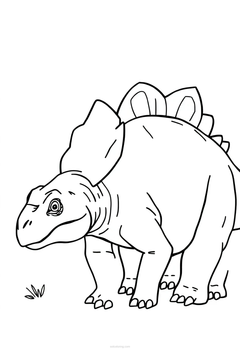 Ankylosaurus coloring page for kids