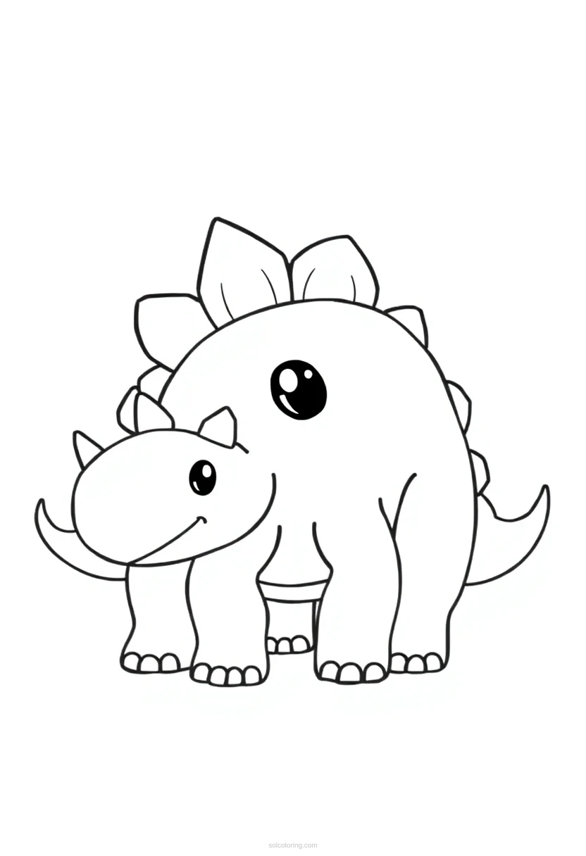 Ankylosaurus coloring page for kids