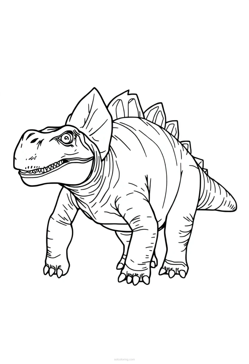 Ankylosaurus coloring page for kids