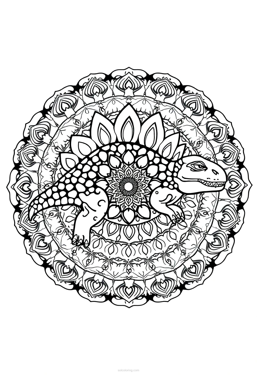 Ankylosaurus coloring page for kids