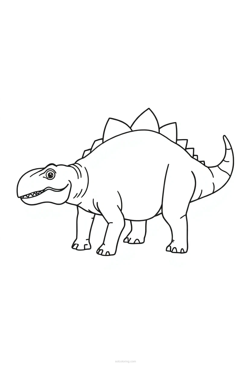 Ankylosaurus coloring page for kids