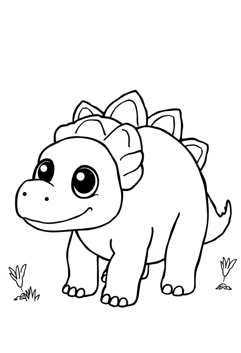 Ankylosaurus coloring page, free printable