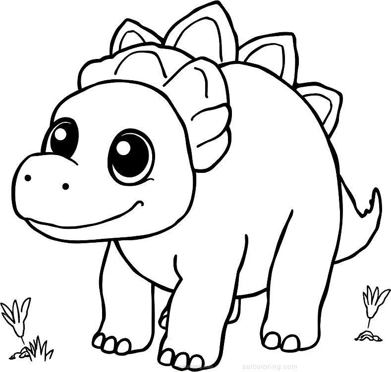 Ankylosaurus coloring page for kids