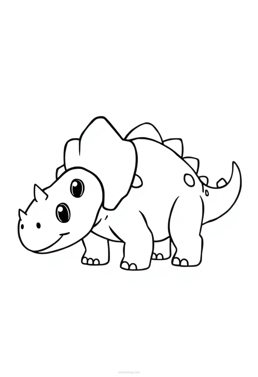 Ankylosaurus coloring page for kids