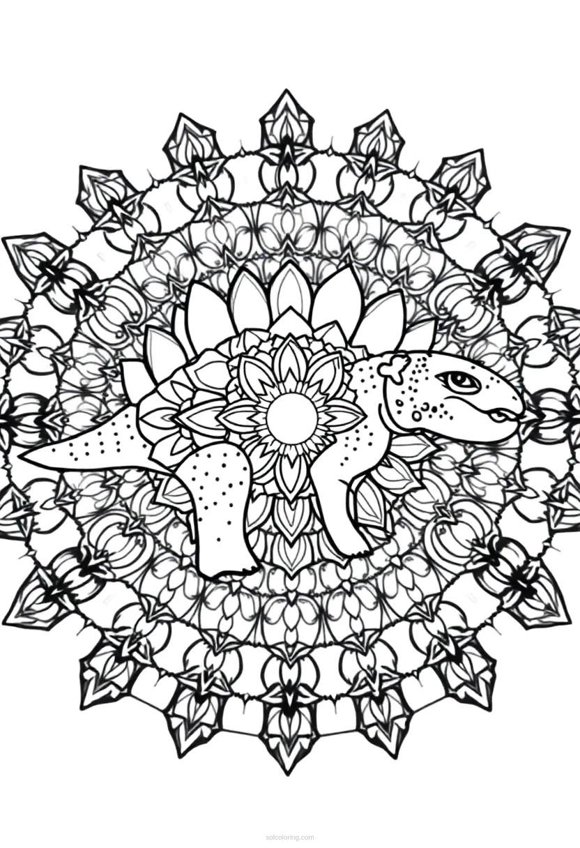Ankylosaurus coloring page for kids