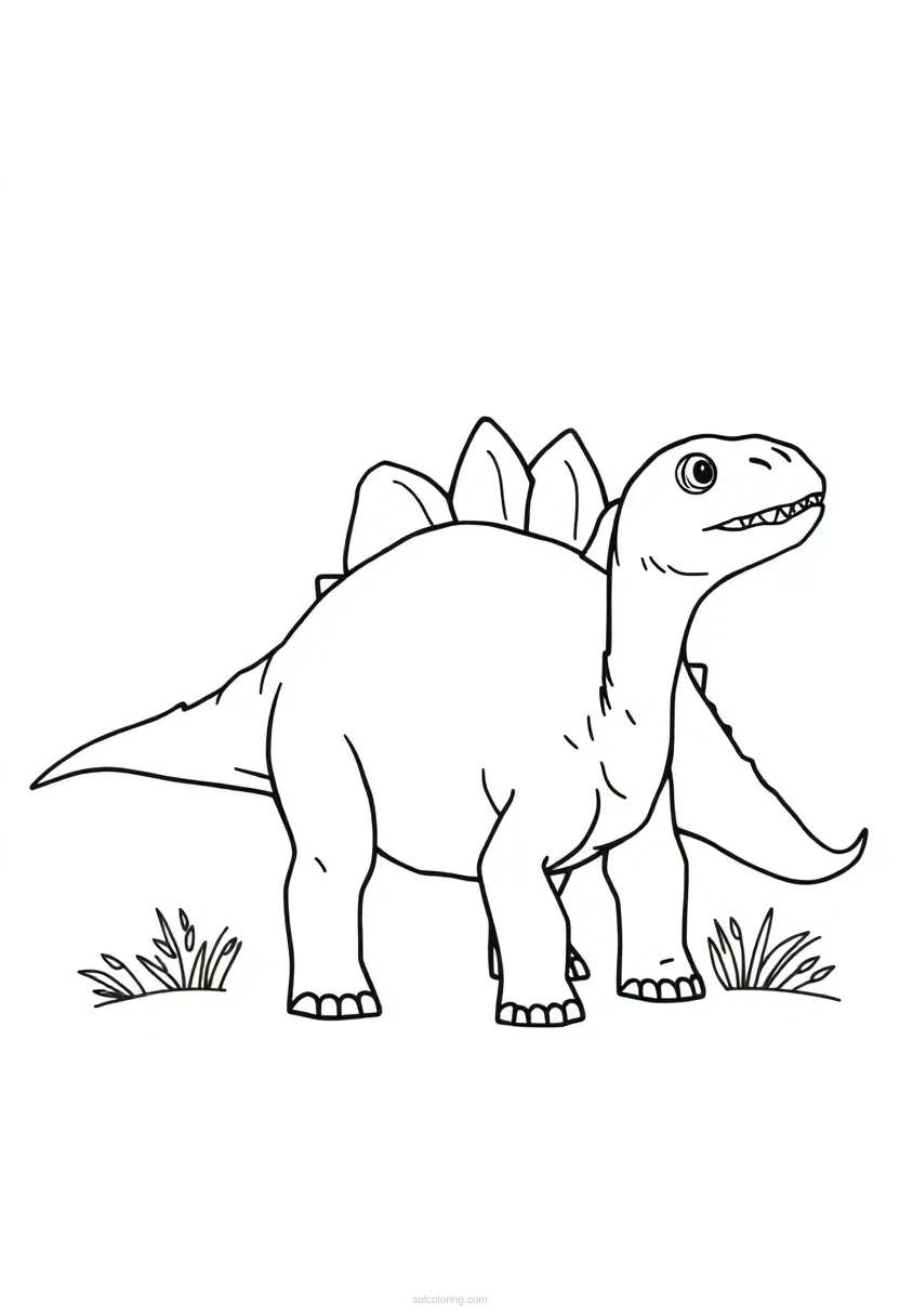 Ankylosaurus coloring page for kids
