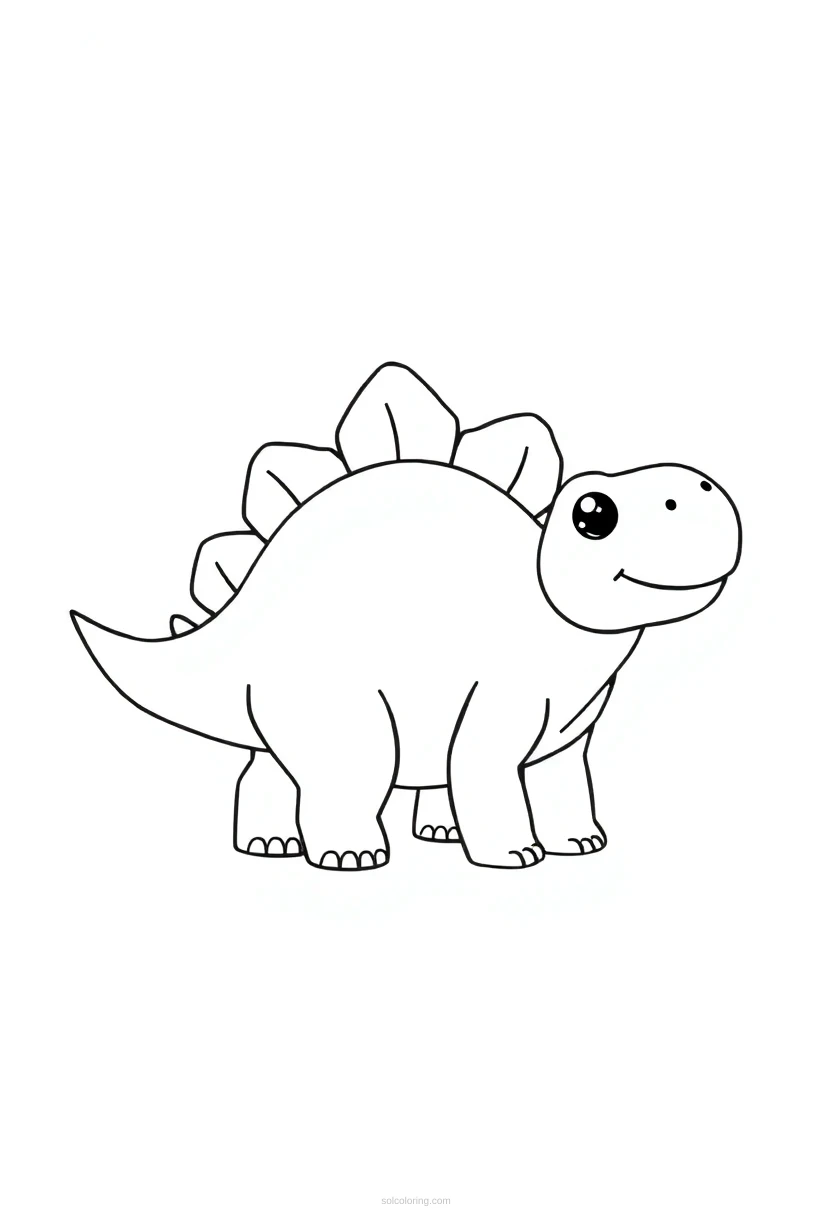 Ankylosaurus coloring page for kids