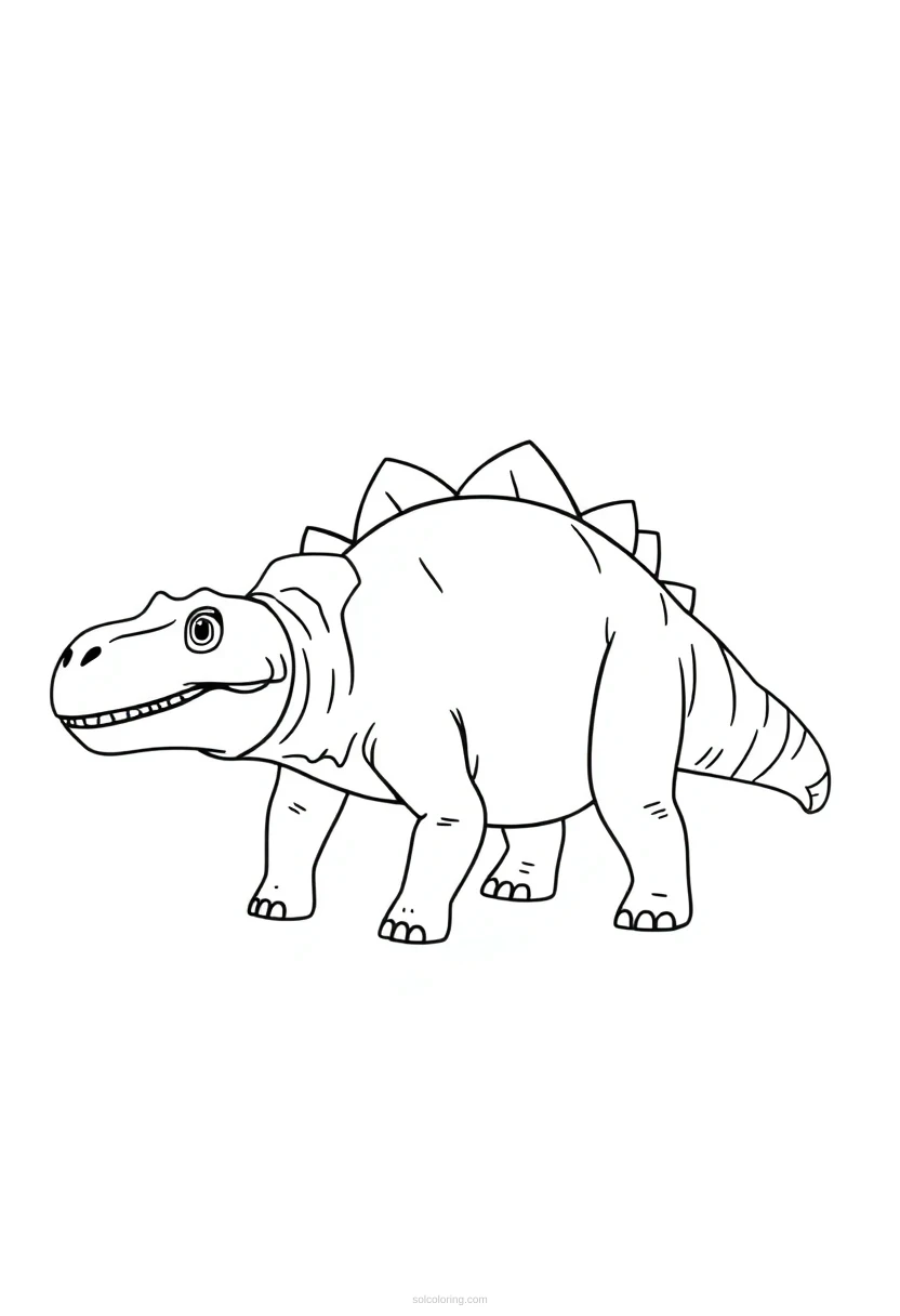 Ankylosaurus coloring page for kids