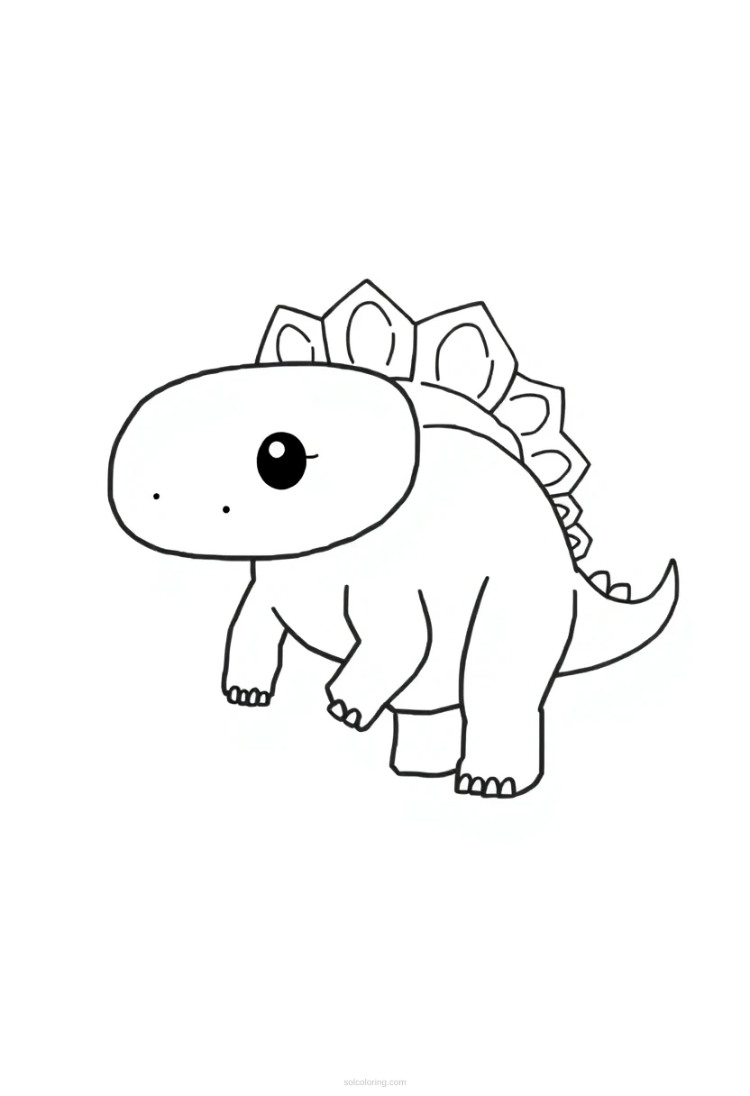 Ankylosaurus coloring page for kids