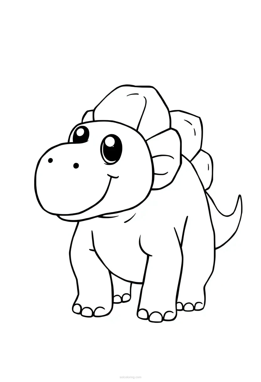 Ankylosaurus coloring page for kids