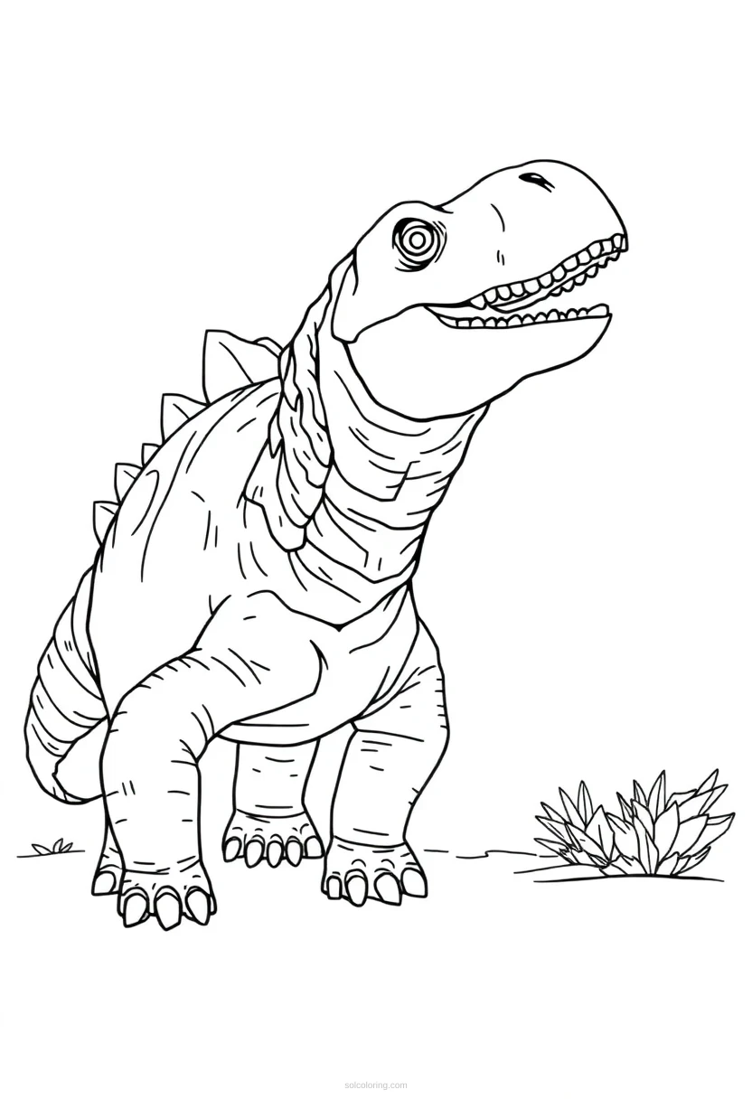 Ankylosaurus Realistic coloring pages