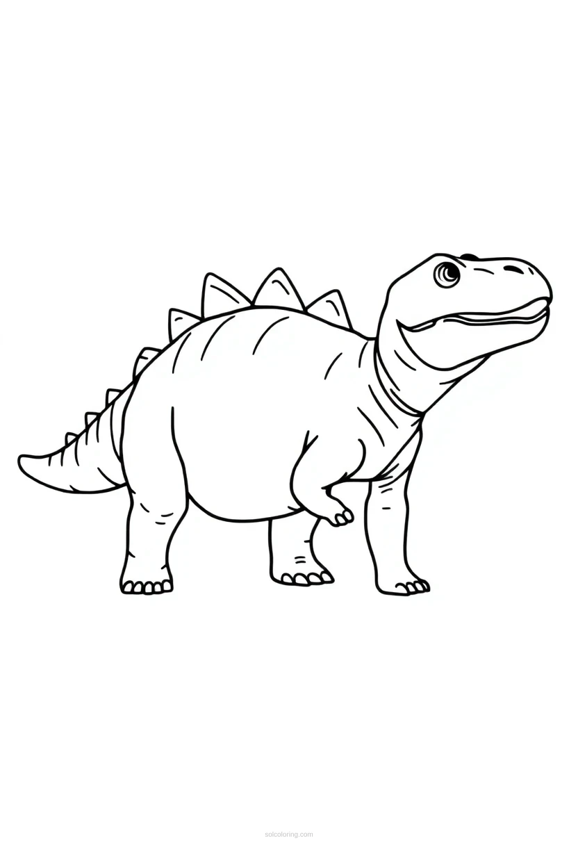 Ankylosaurus coloring page for kids