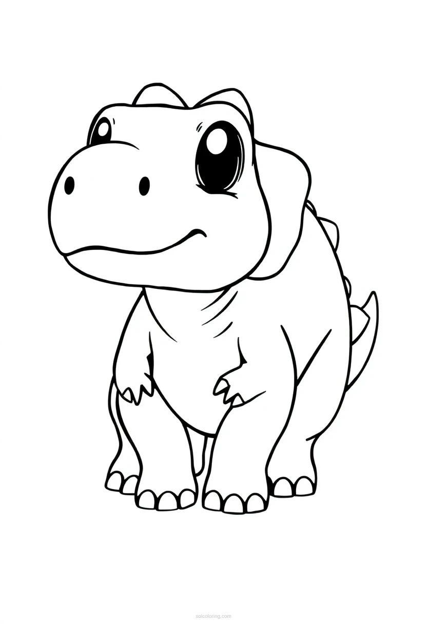 Ankylosaurus coloring page for kids
