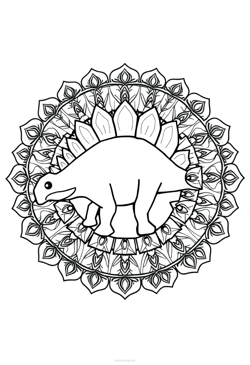 Ankylosaurus coloring page for kids