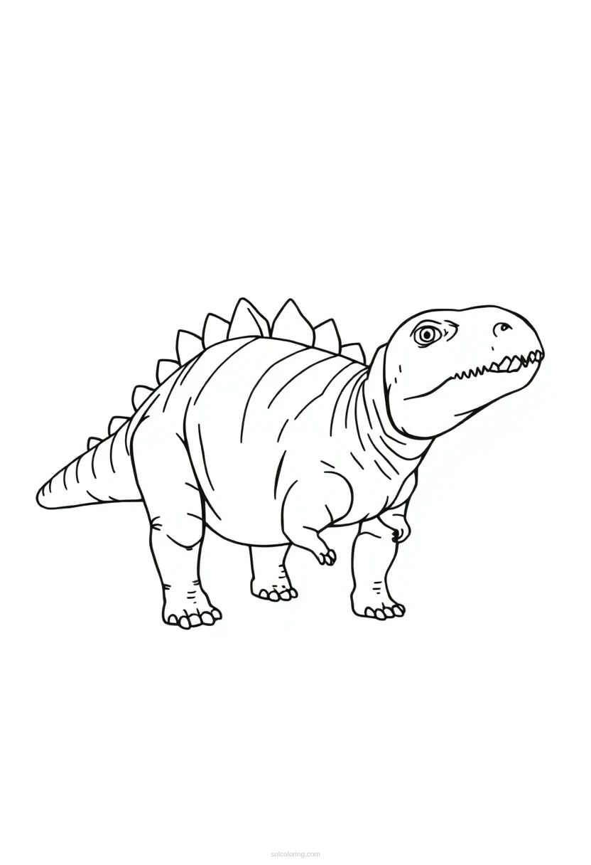 Ankylosaurus Simple coloring pages