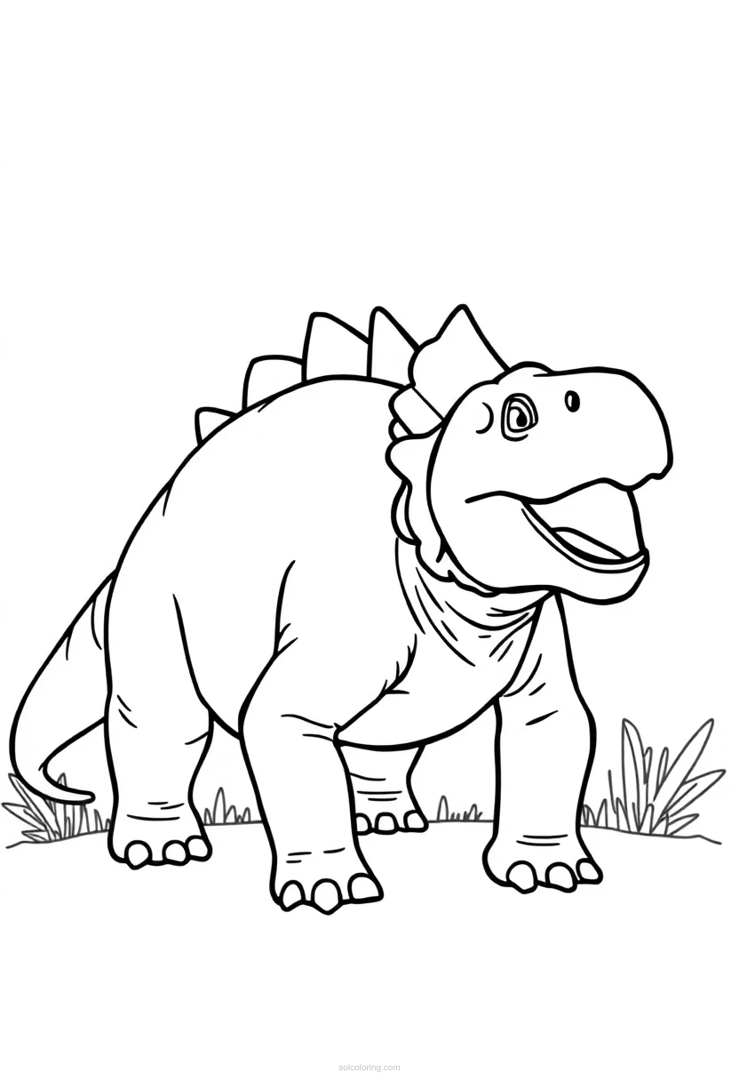 Ankylosaurus coloring page for kids