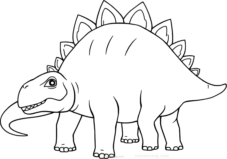 Ankylosaurus coloring page for kids
