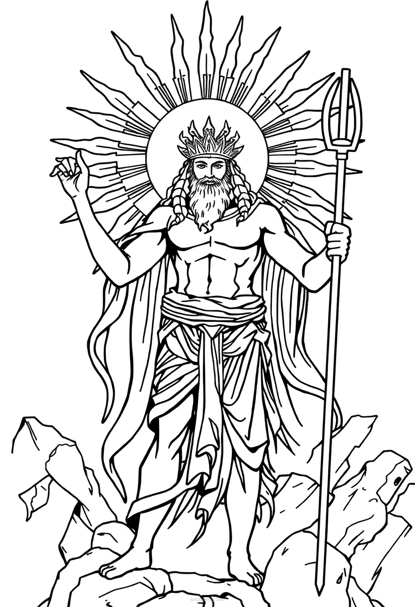 Apollo Sun God coloring pages